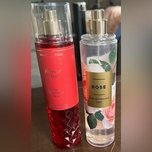Bath & Body Works Body Mist Bundle With Rose & Forever Red Scented Sprays